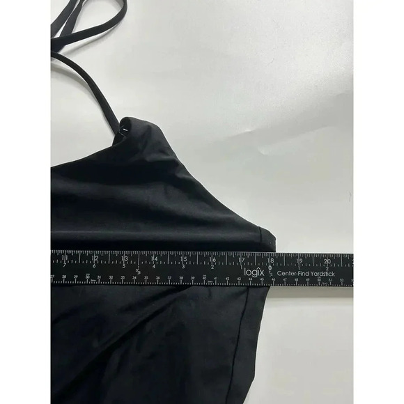 Athleta Swimsuit Women’s XL Keyhole Black One Piece Halter Athletic Minimalist - Picture 3 of 7